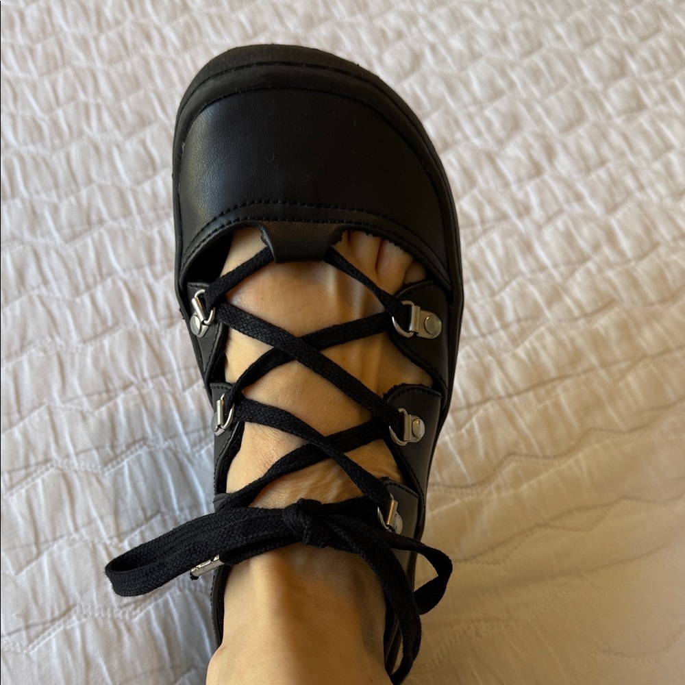 Sleek Black Barefoot Sneakers